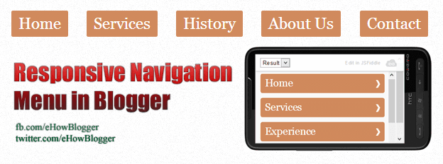 Responsive Navigation Menu in Blogger