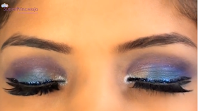 maquillaje de ojos morado con azul maquillaje de ojos morado con azul