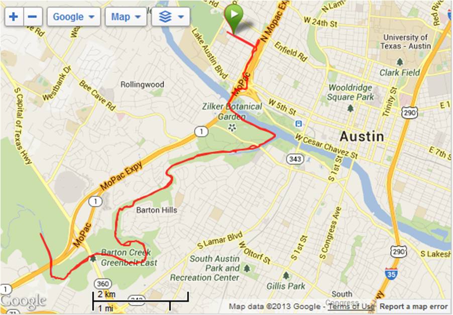 Running my second job and passion - AustinBartonCreekGreenbelt