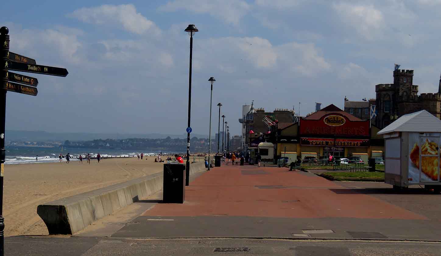 Alex and Bob`s Blue Sky Scotland Musselburgh. Joppa. Portobello. The John Muir Way. Edinburgh's