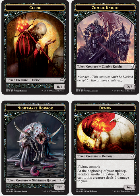 4 Nightmare Horror Token Dominaria