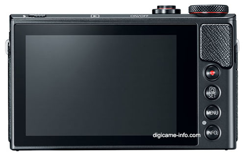 Canon PowerShot G9 X Mark II, вид сзади
