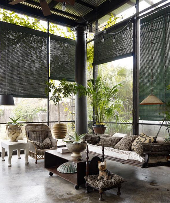 idees deco stores pour baies vitrées