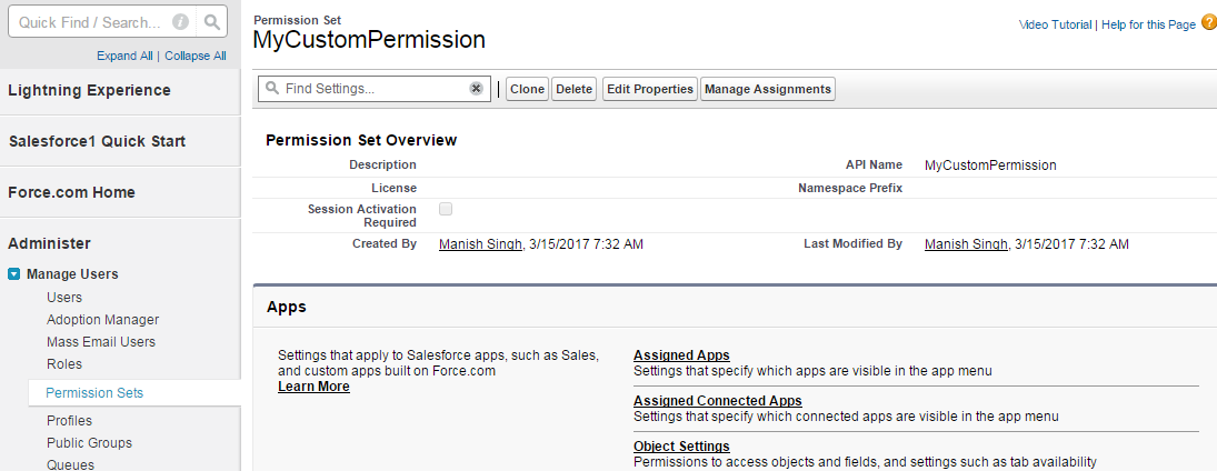 how to check custom permission assignment in salesforce