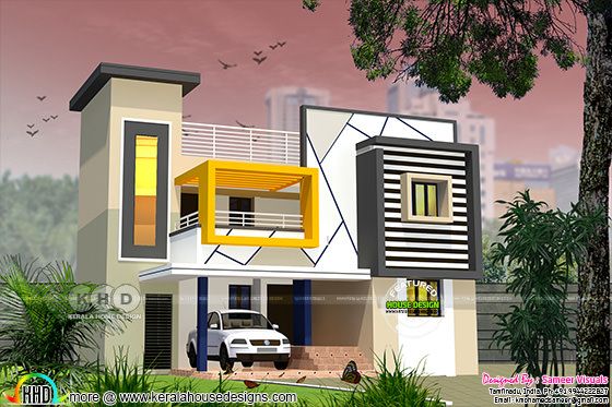 South Indian style 2350 square feet contemporary home