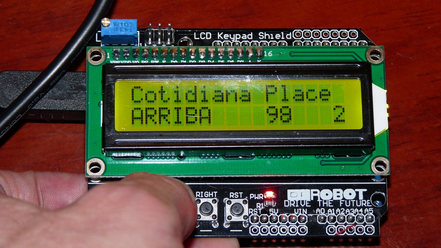 Cotidiana Place: Verificando los valores del teclado del LCD Keypad ...