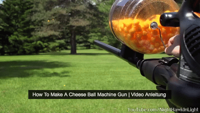 Die Cheese Balls Maschinenpistole | Für die nächste Party sicher ein gutes Projekt 