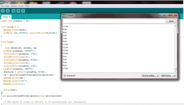 Belajar Arduino: Arduino+ Ping Parallax