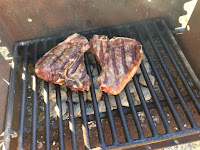T-Bone Steaks on Grill