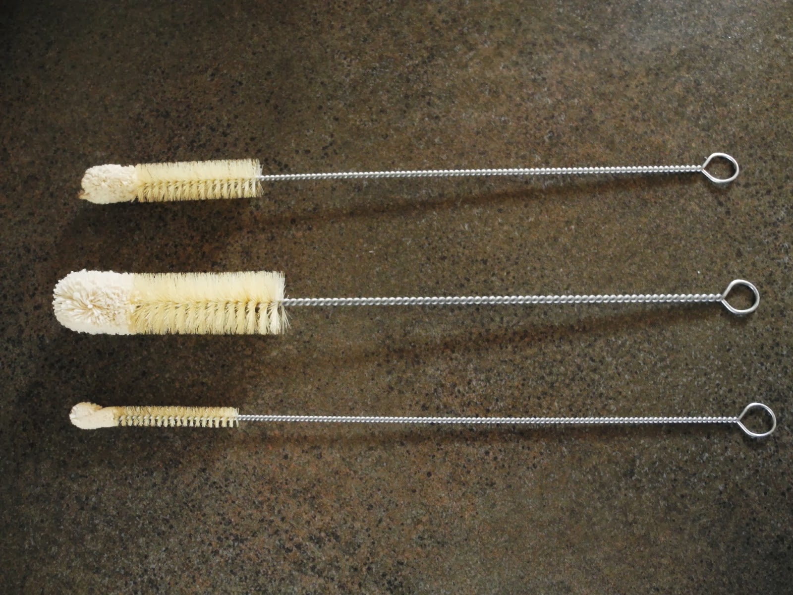 Windowsill Arranging bottle brushes