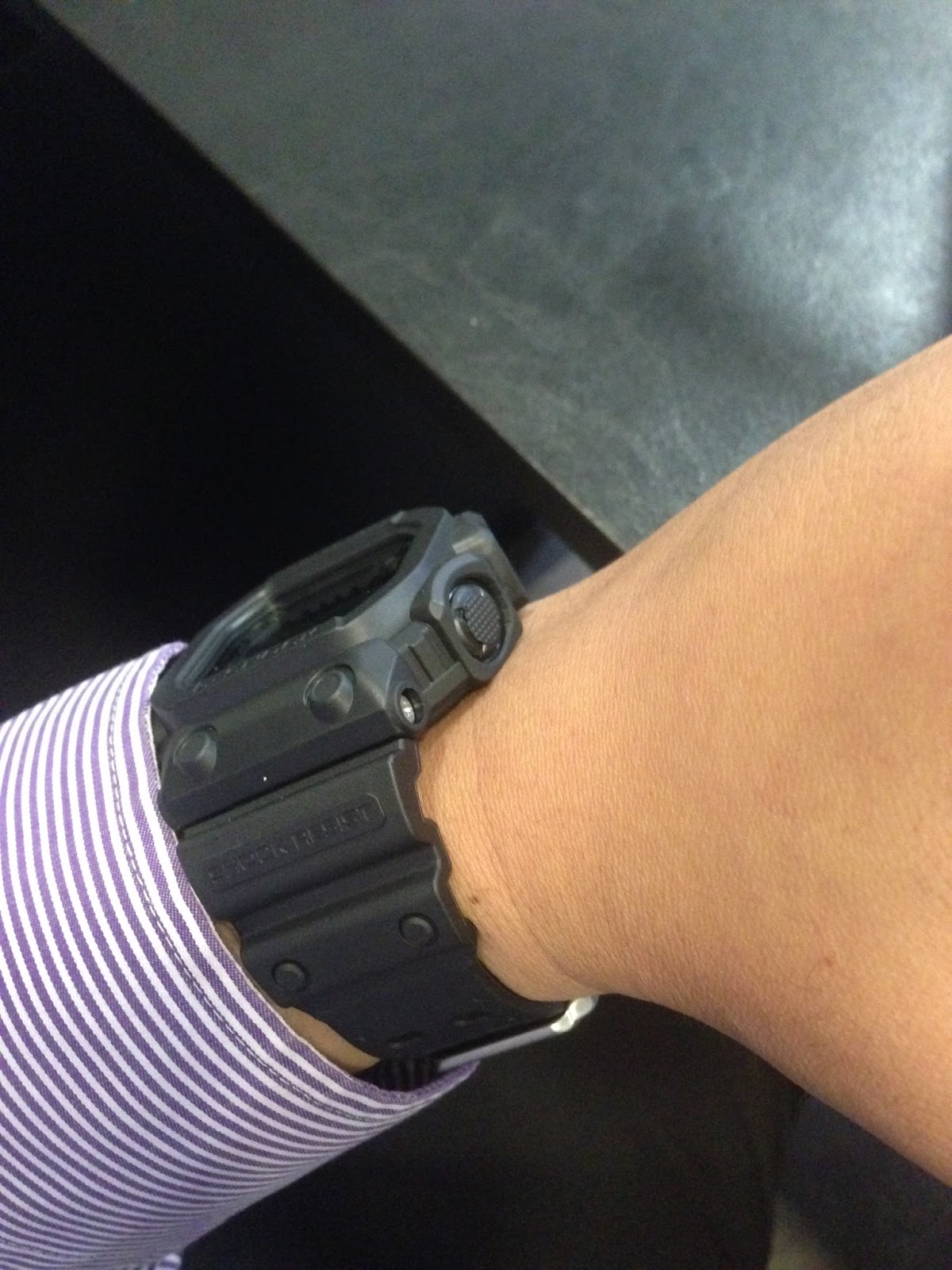 casio g shock black out basic watch