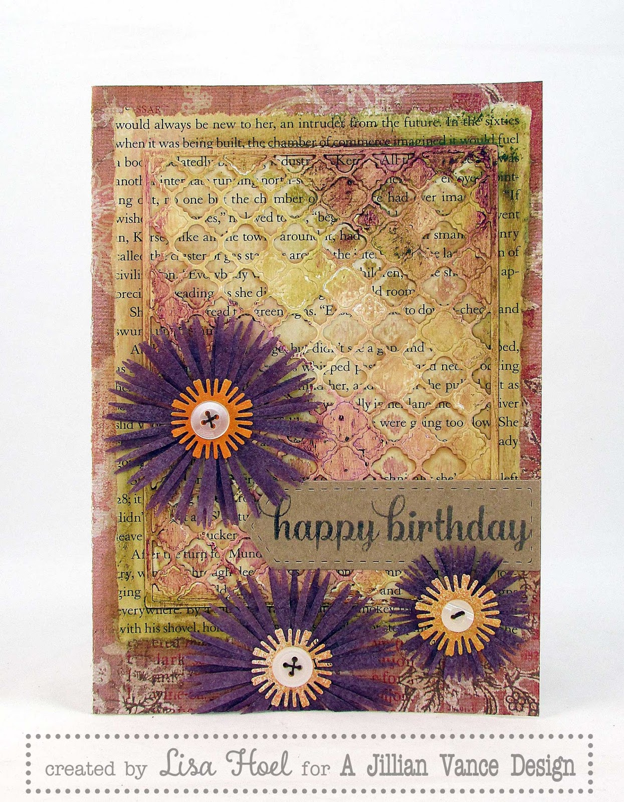 A Jillian Vance Design Mixed Media Birthday Card