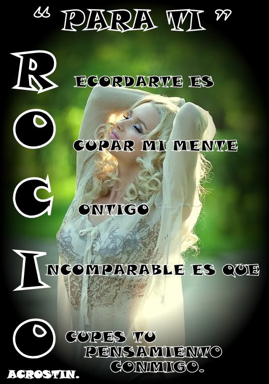 ACROSTICOS PERSONALIZADOS ACROSTICOS PERSONALIZADOS