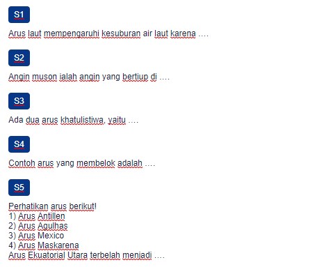 Contoh Soal Sifat Dan Gerakan Air Laut