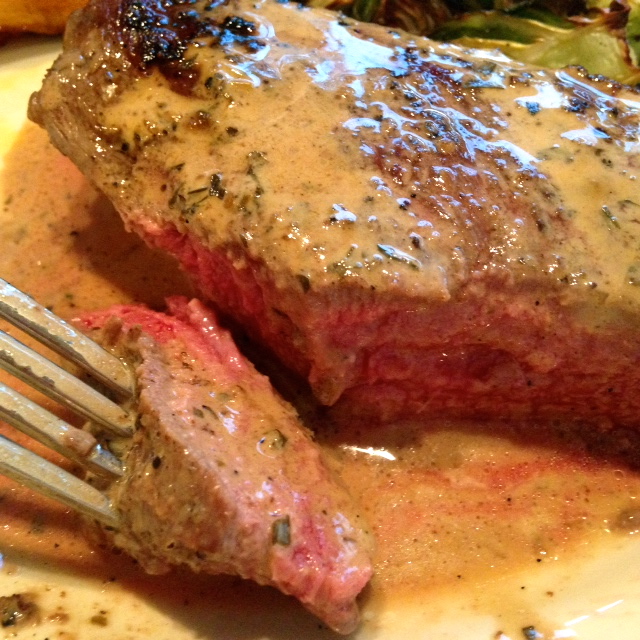 Rita's Recipes Steak with Dijon Cream Pan Sauce