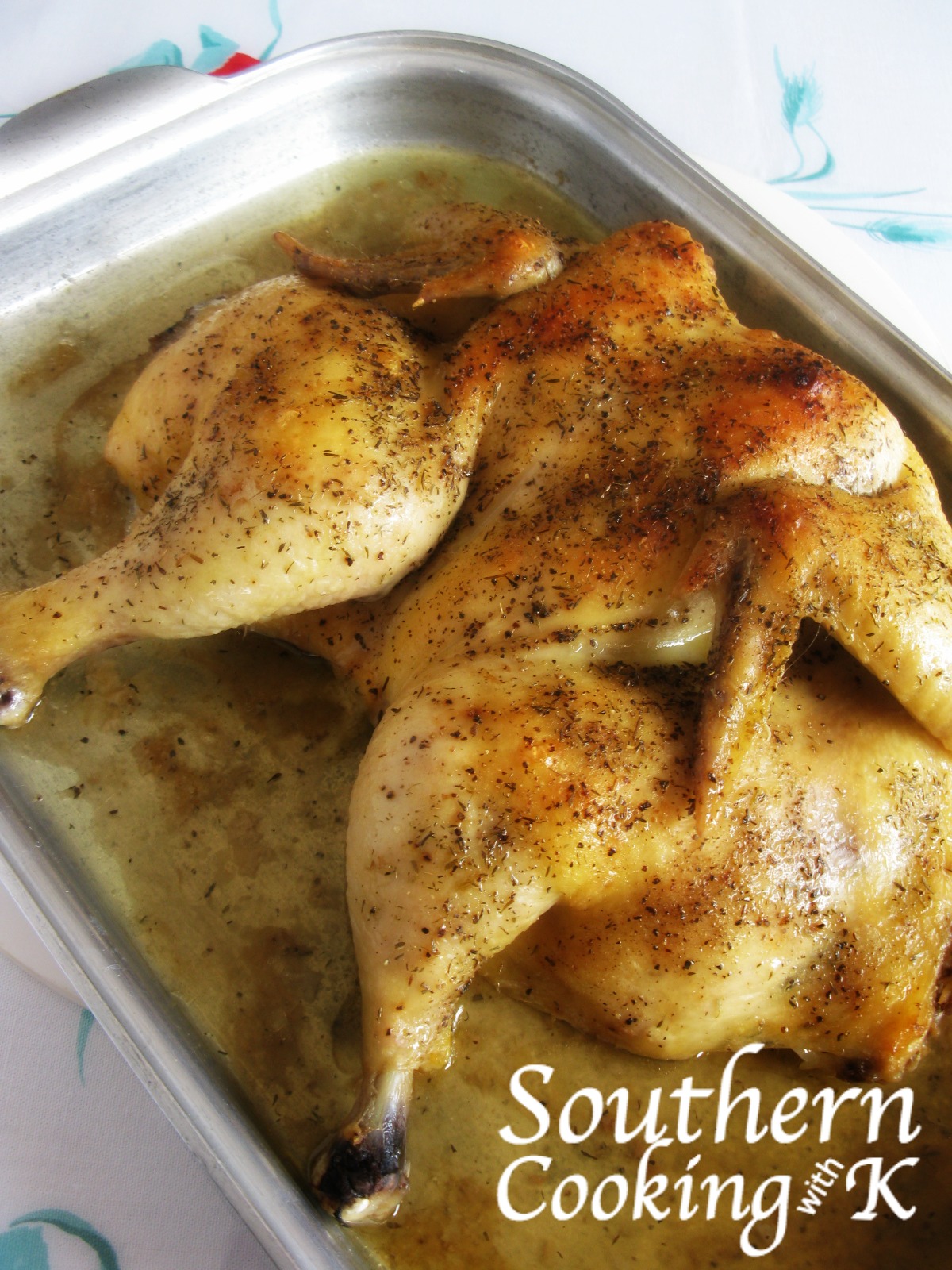 Quick Flat Roast Chicken