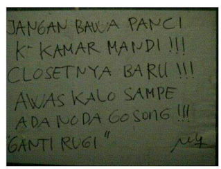 contoh peraturan di kos-kosan