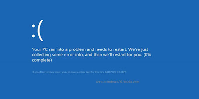 Fix "BAD_POOL_HEADER " Blue Screen error Fix "BAD_POOL_HEADER " Blue Screen error