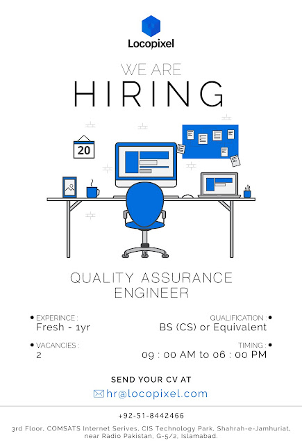 Job Openings at Locopixel October 2017 - Quality Assurance Engineer Job Openings at Locopixel October 2017 - Quality Assurance Engineer