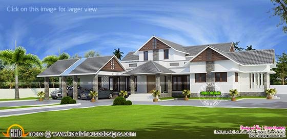 Large single floor house plan