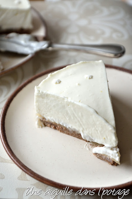 Cheese-cake à la crème vanille-citron et poires sans cuisson