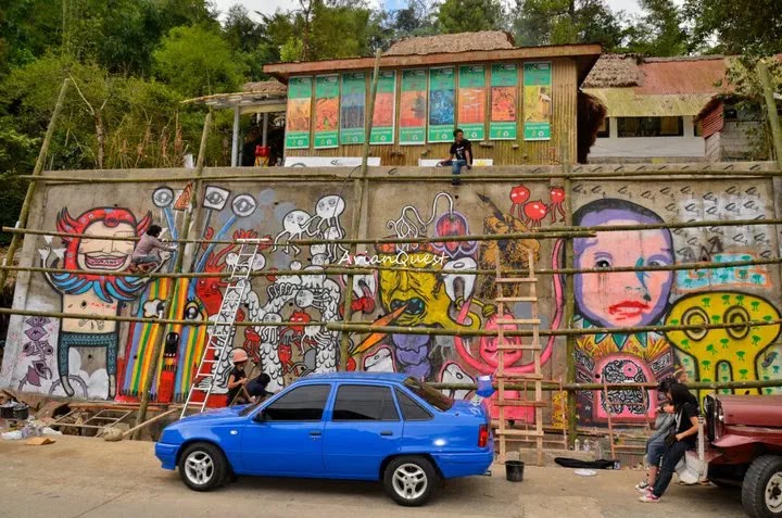 Tamawan Village Making of a Graffitti Mural Baguio City Philippines Tamawan Village Making of a Graffitti Mural Baguio City Philippines 17
