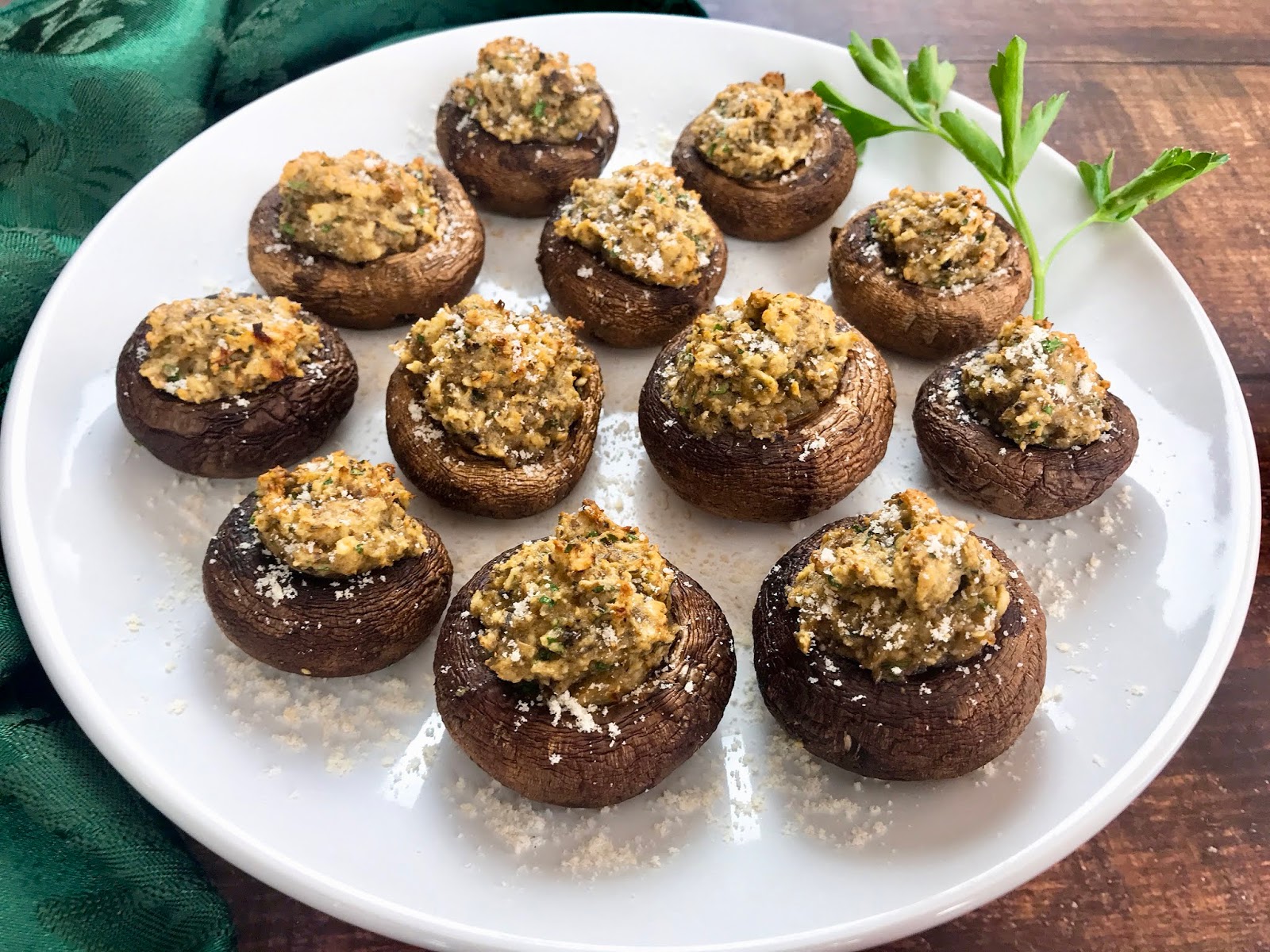 Vegetarian Stuffed Cremini Mushrooms