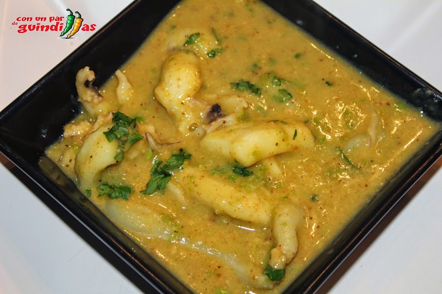 Sepia en salsa de almendras