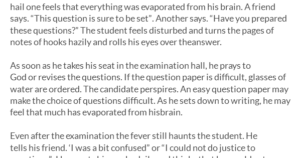 How to overcome exam fever short essay picture