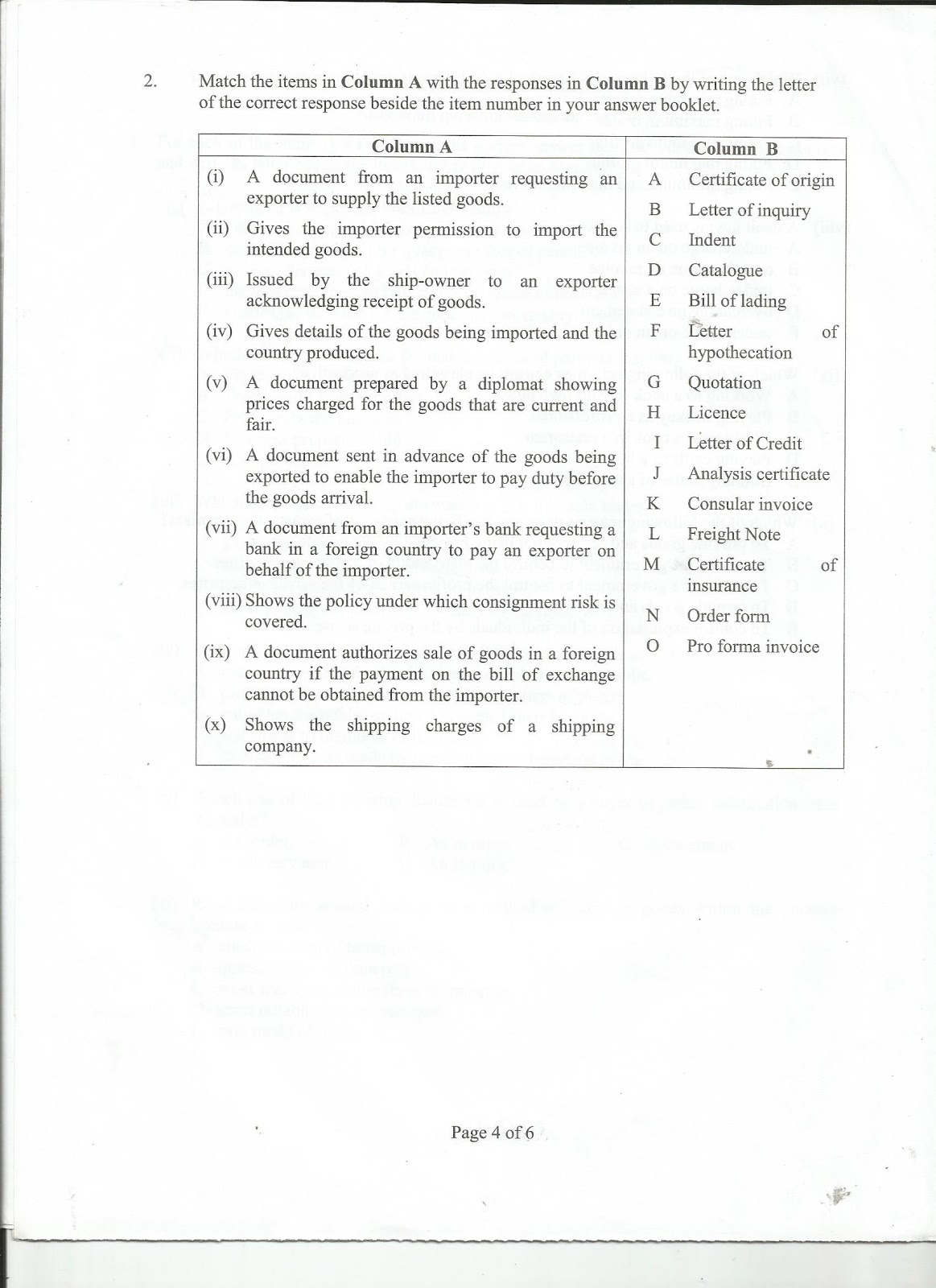 FORM FOUR STUDY NOTES & PAST PAPERS BLOG COMMERCE , NECTA 2014, FRIDAY