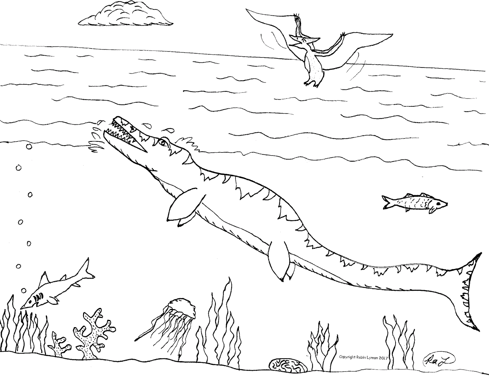Download Robin's Great Coloring Pages: Tylosaurus the Mosasaur