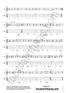 Tablatura y Partitura de Banjo Popurrí 15 La Tarara, De los 4 Muleros y Con el Vito Tablature Sheet Music for Banjo Music Score Tabs