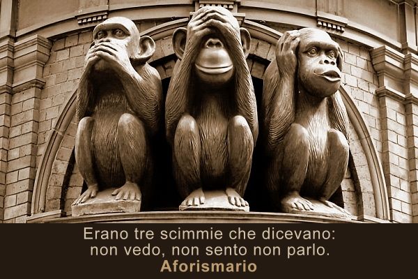 Statua Non Vedo Non Sento Non Parlo Frasi e proverbi su Impiccioni e Ficcanaso | Aforismario