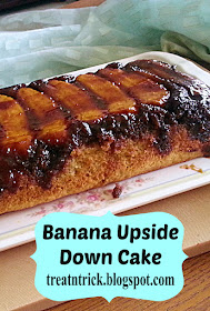 Banana Upside Down Cake Recipe @treatntrick.blogspot.com