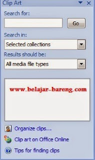  Tutorial Cara menyisipkan clipart di Microsoft Word 2007