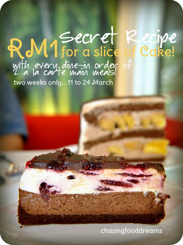 CHASING FOOD DREAMS: Secret Recipe: RM1 Promotion for a ...