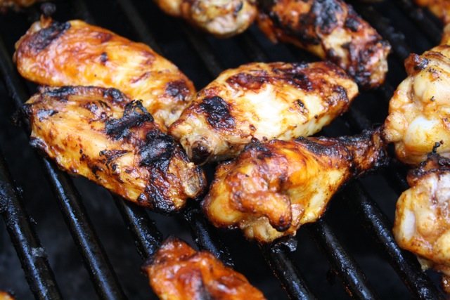 Forks Knives & Spades: Spicy Grilled Wings with Blue Cheese Dip