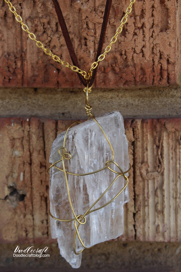Wire Wrapped Crystal Necklace!