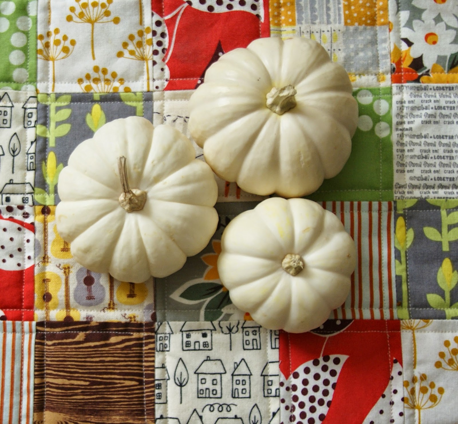 Fall Pumpkins Table Runner by Heidi Staples of Fabric Mutt