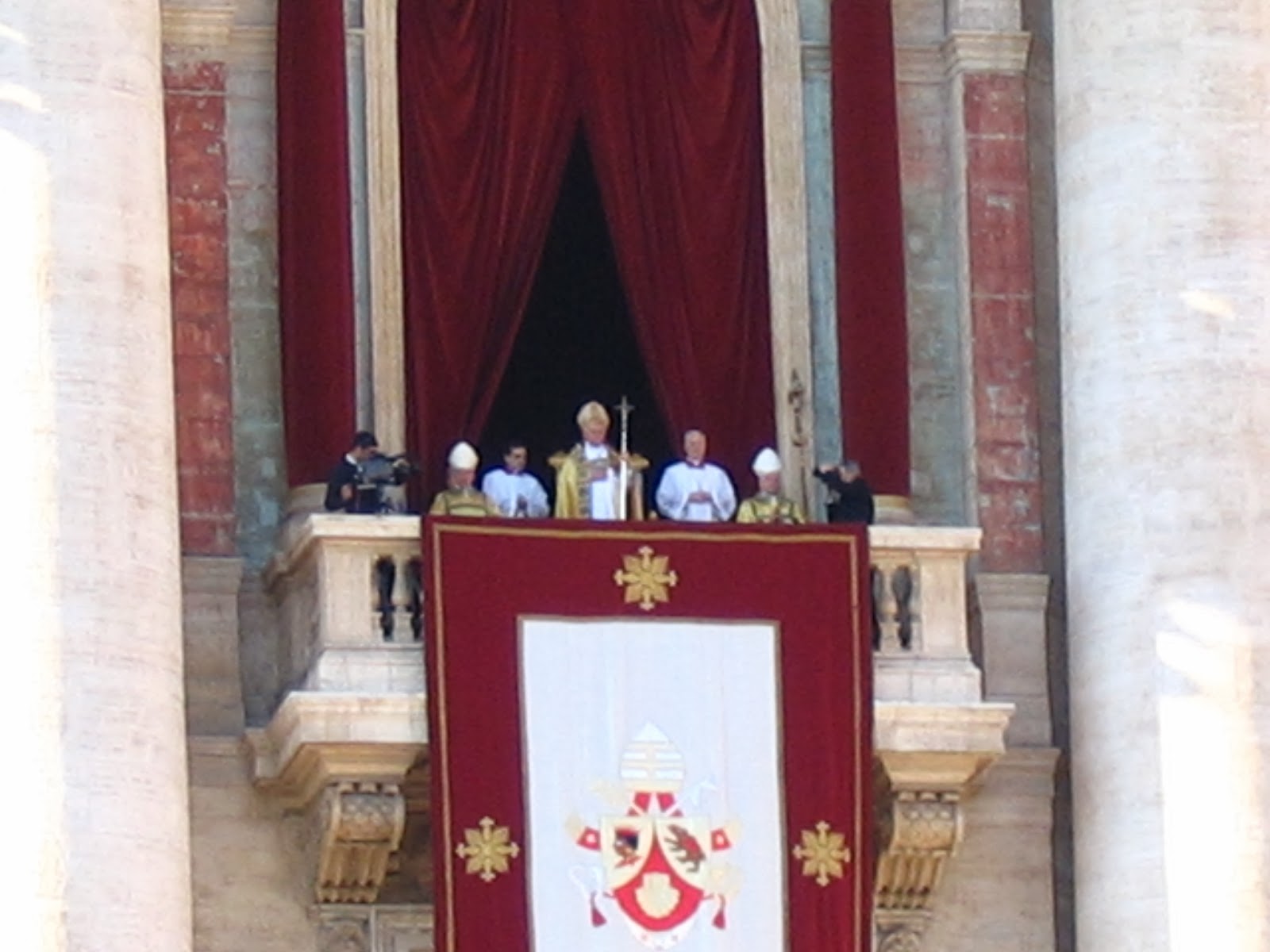 The Pope addressing the crowd on Christmas Day