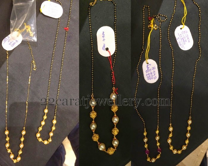 Below 10gms Black Beads Chains Gallery Jewellery Designs