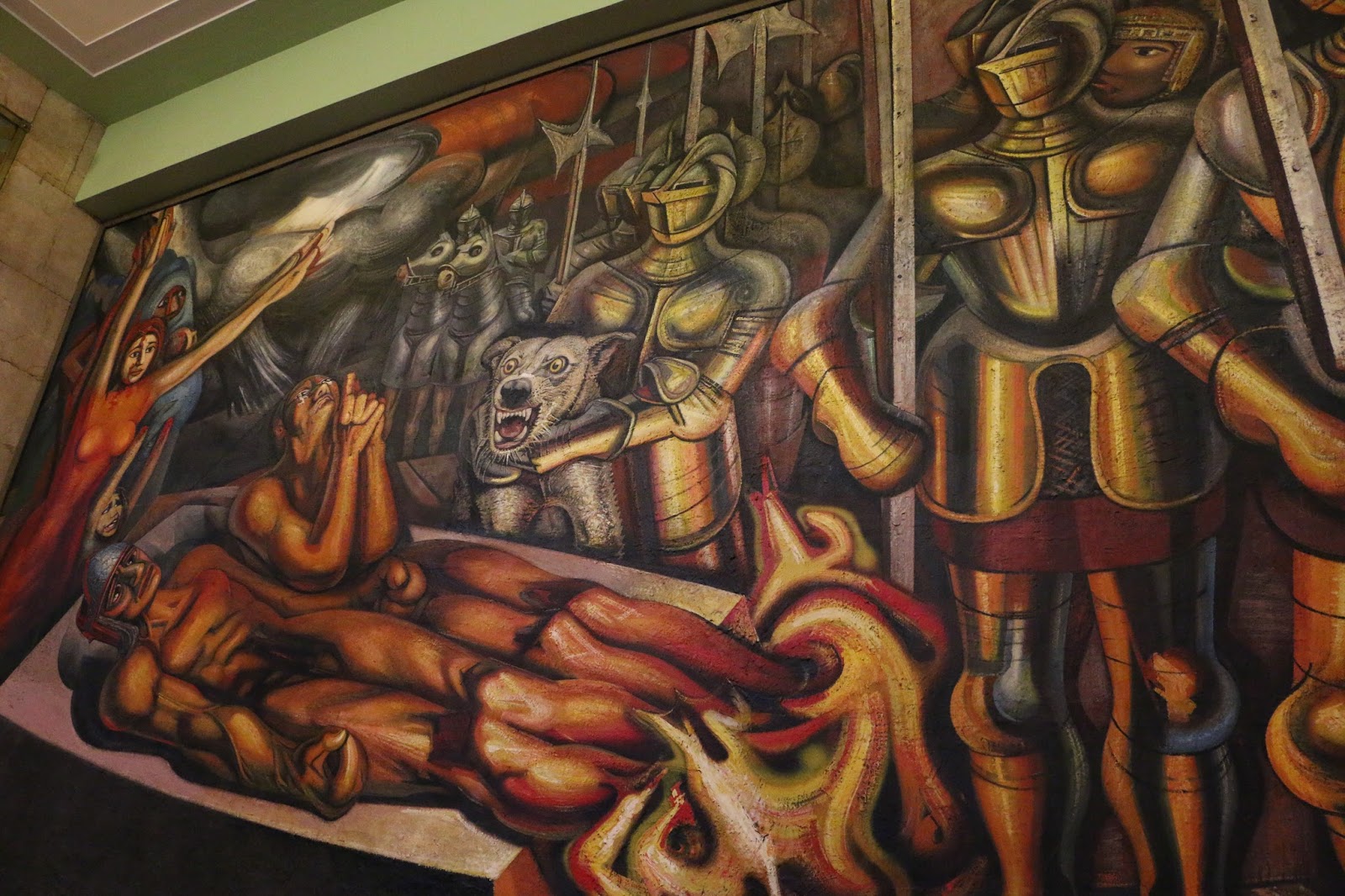 Mural of Orozco by David Alfaro Siqueiros (1896-1974, Mexico