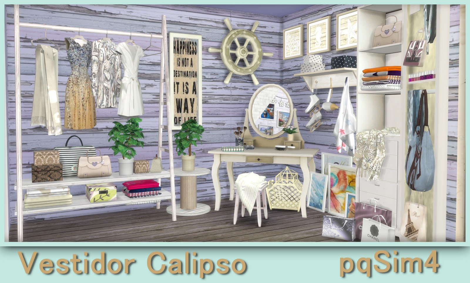 Vestidor Calipso Sims 4 Custom Content