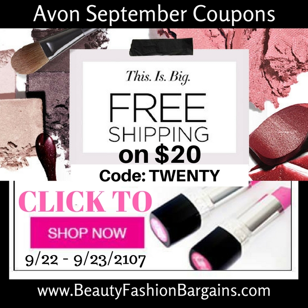Avon coupon code september 2018