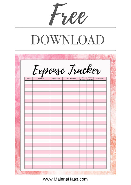 malena haas freebie friday printable spending or expense tracker spending tracker printable