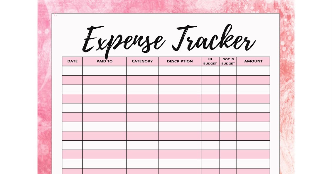 malena haas freebie friday printable spending or expense tracker
