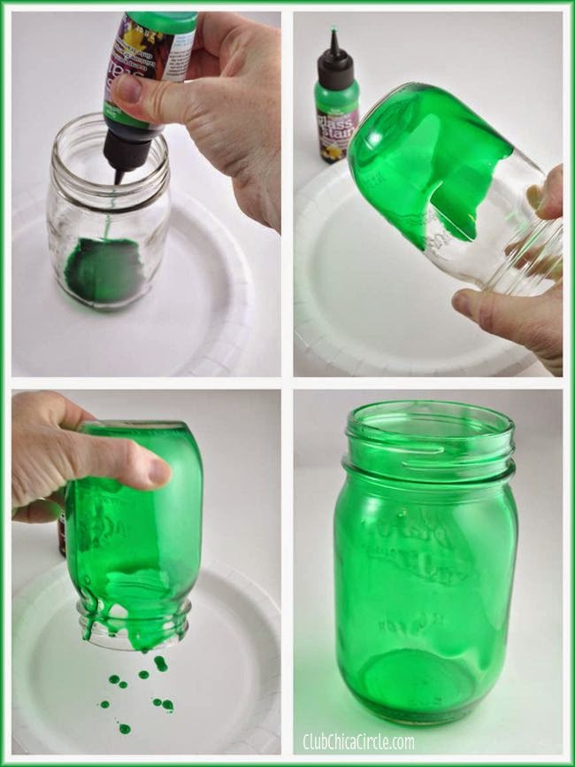 How to color tint a mason jar in minutes! Hello Healthy Blog!