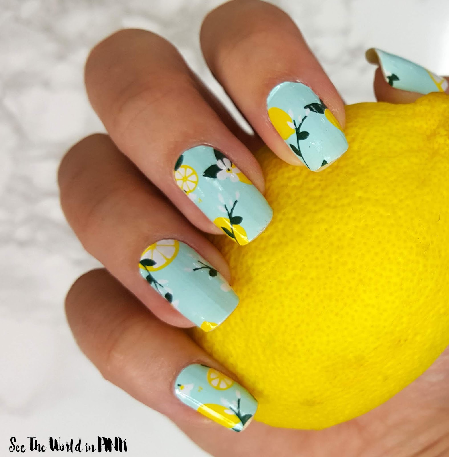Manicure Monday - Scratch x NinaNailedIt "Lemon Zest" Nail Wraps! 