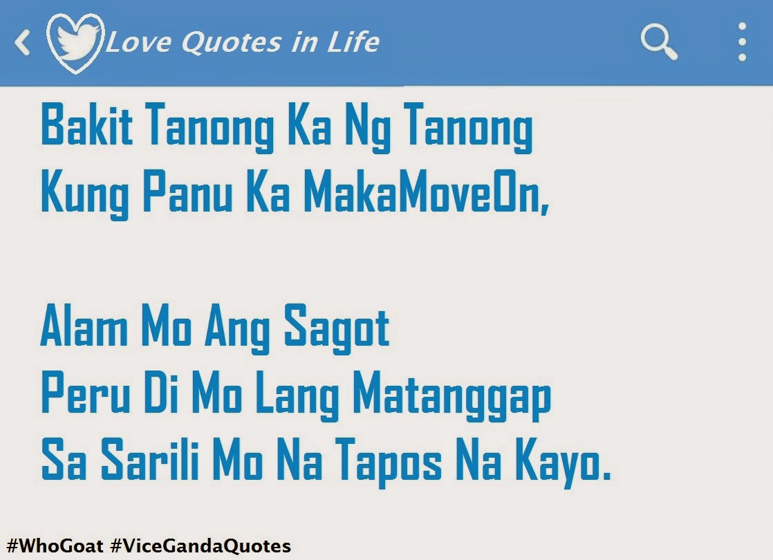 Vice Ganda Hugot Quotes on How to Move Love Quotes in Life