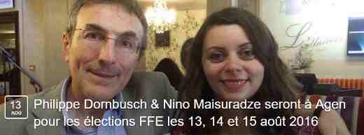 Philippe Dornbusch et Nino Maisuradze - Photo © Chess & Strategy